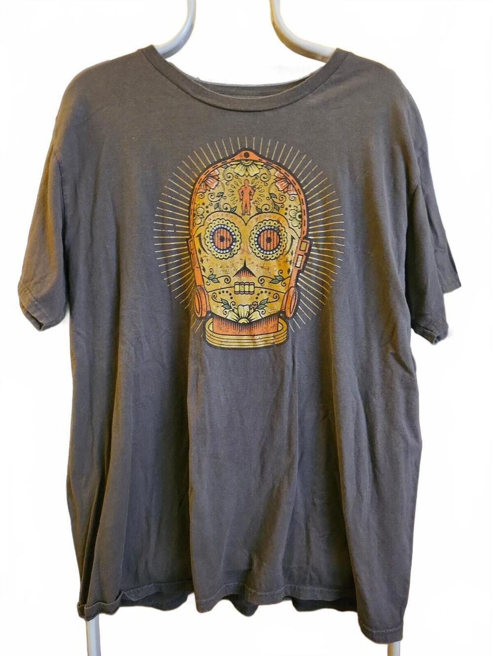 Disneyland Park Disney Star Wars Day Of Dead Sugar Skull C3PO T-Shirt Size XXL